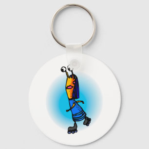 Sister Alien Skating Key Ring