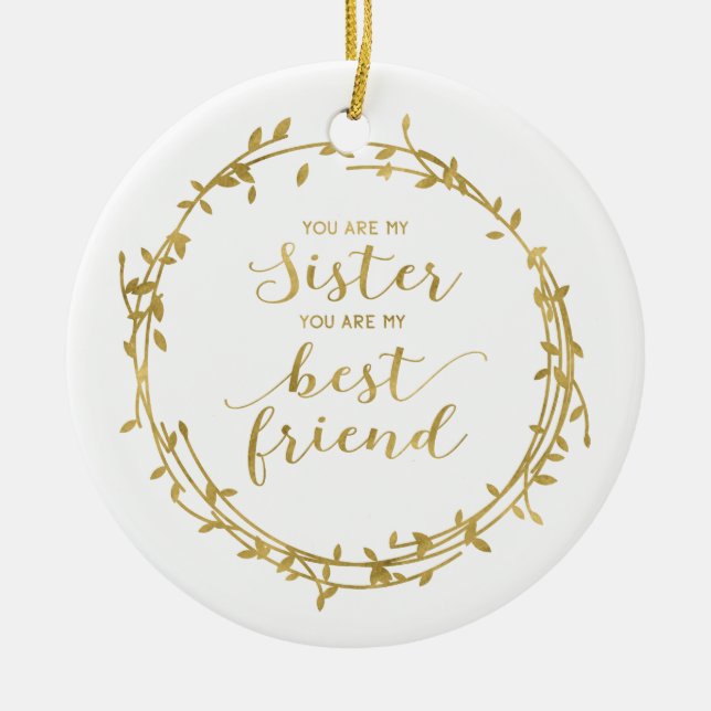 Sister and Best Friend Ornament (Front)