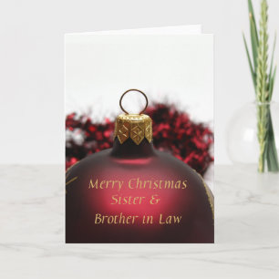 Sister and Brother in Law Christmas Card