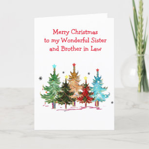 Sister and Brother in Law Christmas Greeting Card