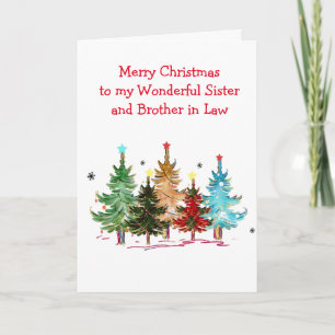 Sister and Brother in Law Christmas Greeting Card