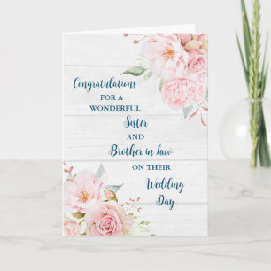 Sister and Brother in Law Congratulations Card