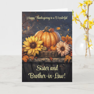 Sister and Brother in Law Happy Thanksgiving Card