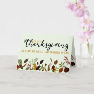 Sister and Brother in Law Thanksgiving Card