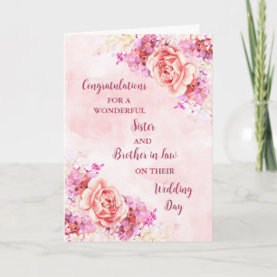 Sister and Brother in Law Wedding Congratulations Card