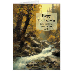 Sister and Family Thanksgiving Forest and Stream 
