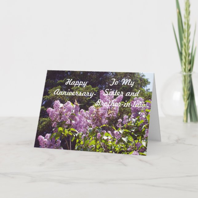 Sister and Husbands Anniversary Card (Front)