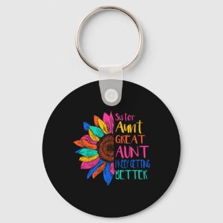 Sister Aunt Great Aunt I Just Keep Getting Better Key Ring