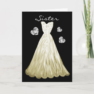 SISTER Be My Bridesmaid PALE ECRU Dress A01 Invitation