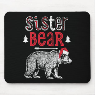 Sister Bear Christmas Santa Family Matching Pajama Mouse Mat