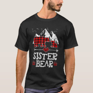 Sister Bear , Red Buffalo Plaid Sister Bear Pajama T-Shirt