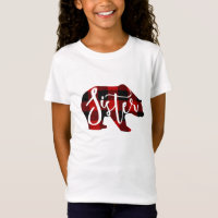 Sister Bear Rustic Red Buffalo Plaid Family