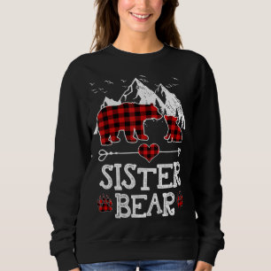 Sister BearRed Buffalo Plaid Sister Bear Pajama Sweatshirt