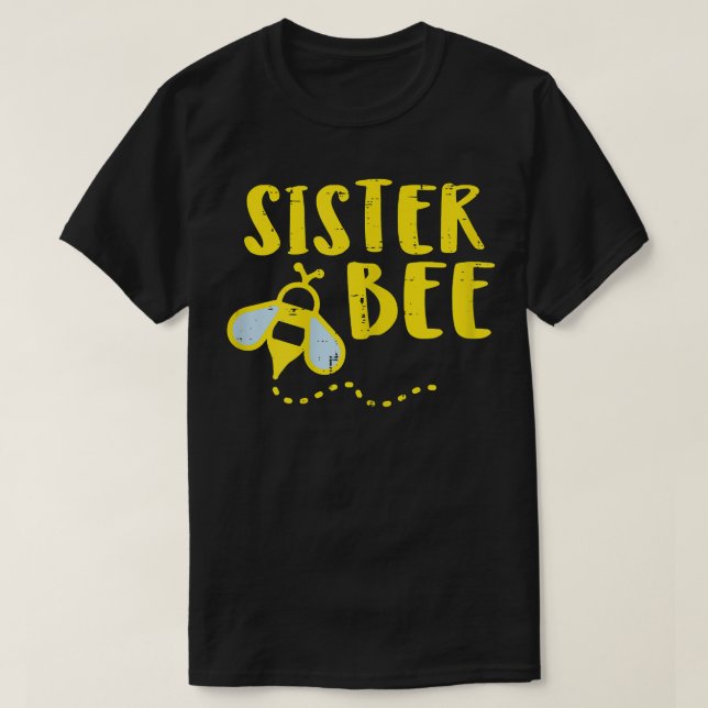 Sister Bee Cute Family Matching Sis Girls Women Ki T-Shirt (Design Front)