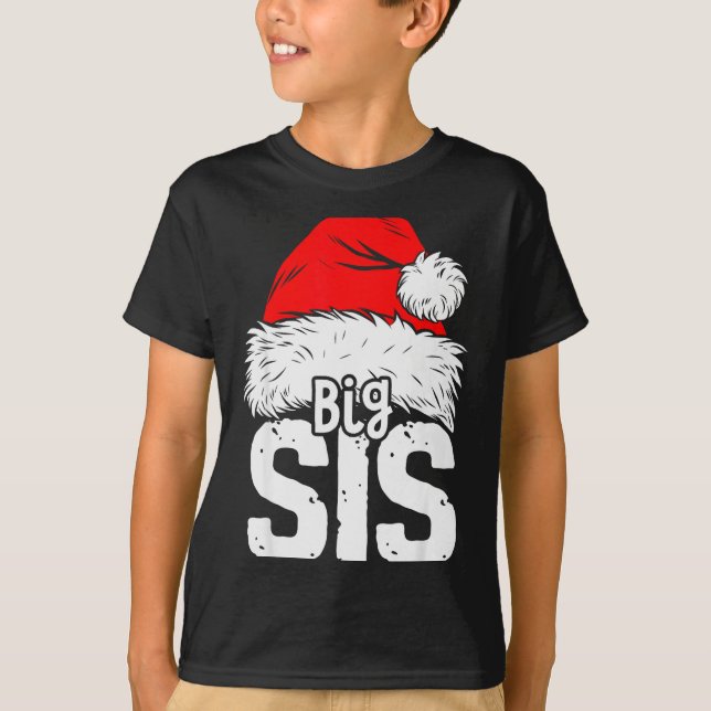 Sister Big Santa Christmas Family Matching Pyjamas T-Shirt (Front)