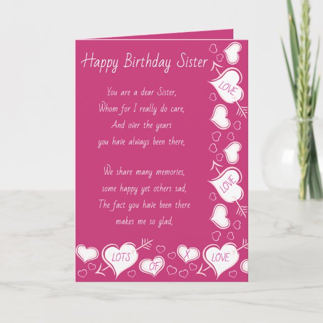 Sister Birthday Card (Front)