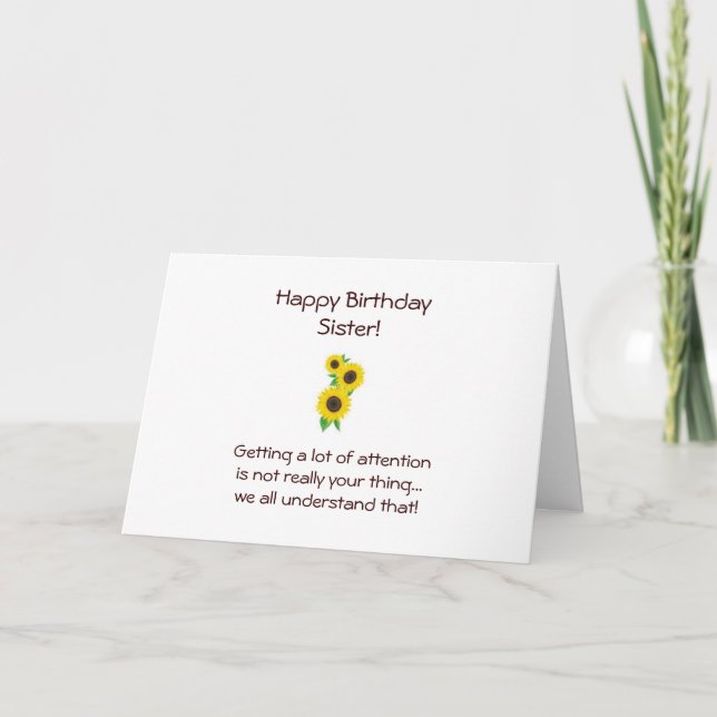 Sister Birthday Card (Front)