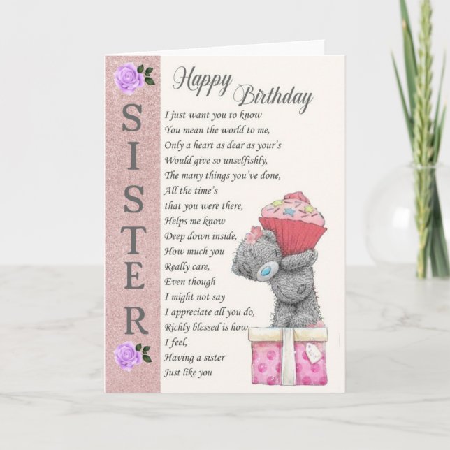 Sister Birthday card (Front)