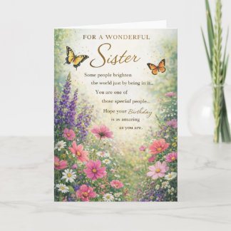 Sister Birthday Card – Floral