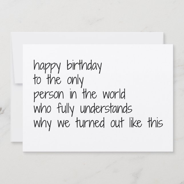 sister birthday card, funny birthday card sisters (Front)