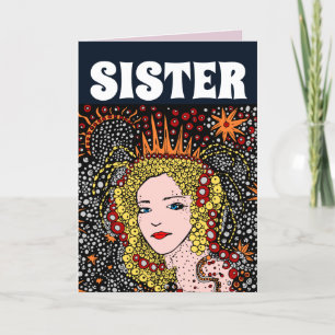 SISTER BIRTHDAY PRETTY LADY QUEEN CARDS