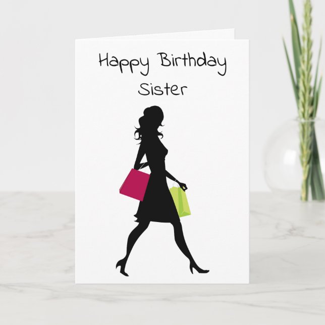 **SISTER** BIRTHDAY WISHES TO TALENTED SHOPPER CARD (Front)