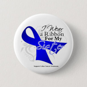 Sister Blue Ribbon - Colon Cancer 6 Cm Round Badge