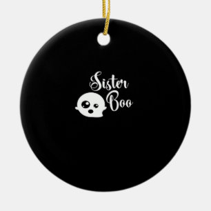 Sister Boo Halloween  Ceramic Tree Decoration