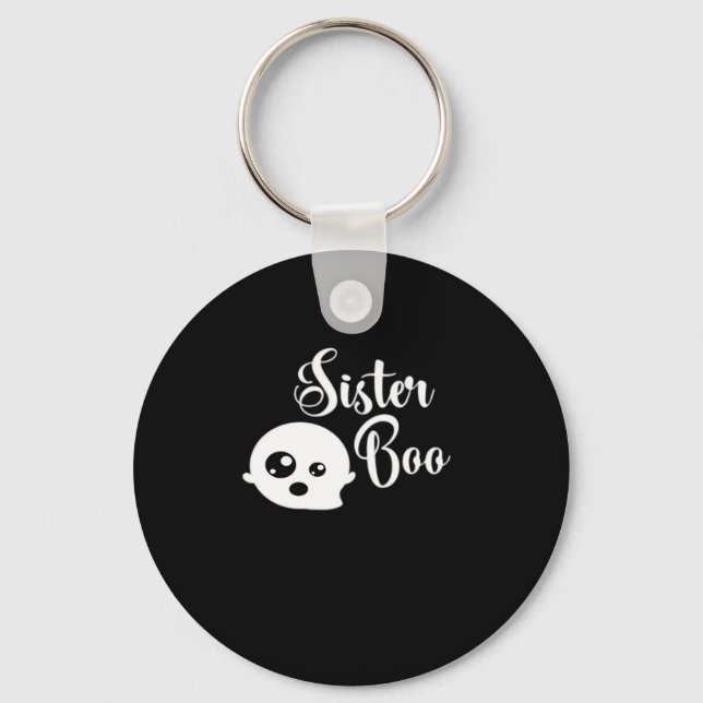 Sister Boo Halloween  Key Ring (Front)