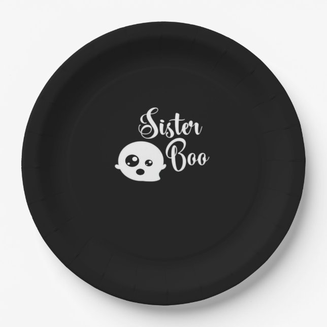 Sister Boo Halloween  Paper Plate (Front)