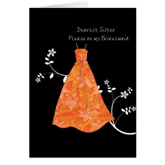 sister bridesmaid frock orange (Front)