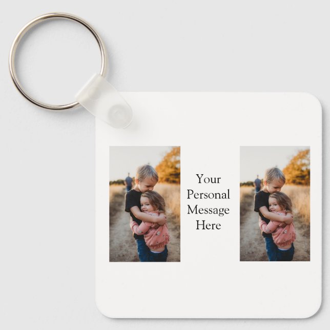 sister brother family add photo personal message h key ring (Front)