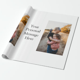 sister brother family add photo personal message h wrapping paper