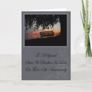 Sister & Brother In Law 45th Anniversary Card