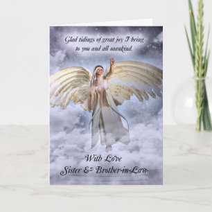 Sister & Brother-in-Law Angel Christmas Card Relig