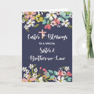 Sister & brother-in-law Easter Blessings of Risen Card