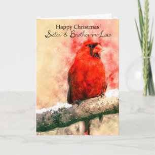 Sister & Brother-in-Law, watercolor Christmas card