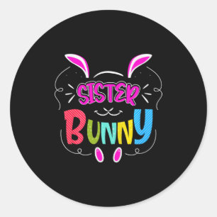 Sister Bunny Premium Tri-blend Classic Round Sticker