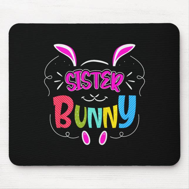 Sister Bunny Premium Tri-blend  Mouse Mat (Front)