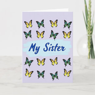 Sister Butterfly Art Card