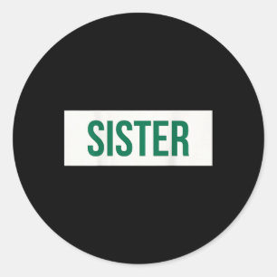 Sister Caddie Golf Back Golfing Golfer Golf Player Classic Round Sticker