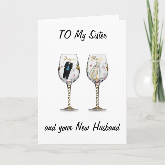 SISTER-CELEBRATE YOUR LOVE WEDDING WISHES CARD (Front)