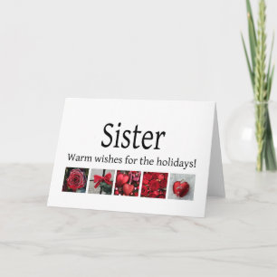 Sister Christmas Card with ornaments