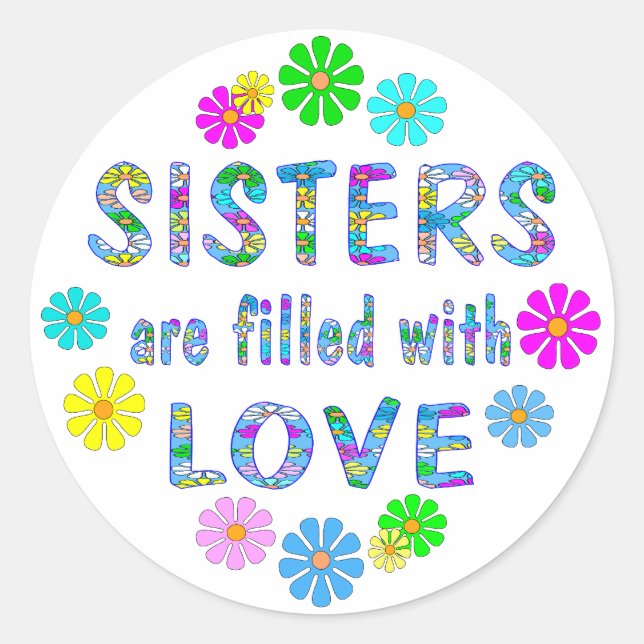 Sister Classic Round Sticker (Front)