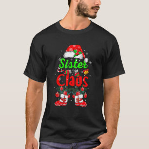 Sister Claus Santa Claus Hat Shoes Matching Family T-Shirt