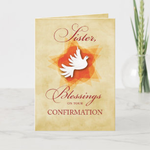 Sister, Confirmation Congratulations Blessings Card