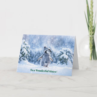 Sister Cute and Fun Christmas Happy Holidays  Card