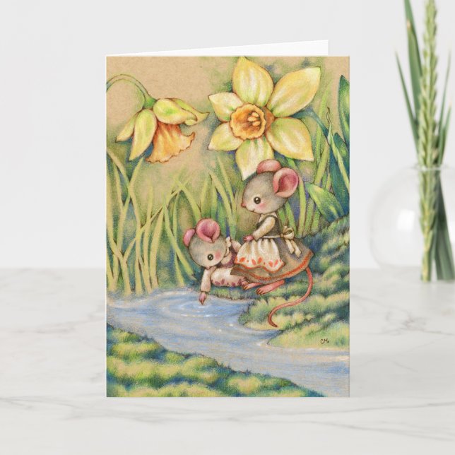 Sister Dearest - Cute Mouse Art Card (Front)