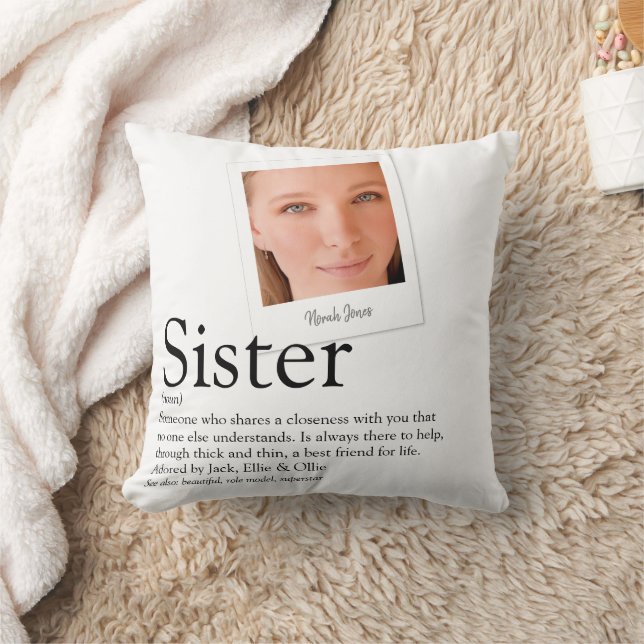 Sister Definition Modern Photo Cushion (Blanket)