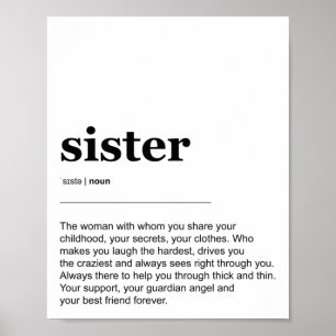 Sister Definition Print